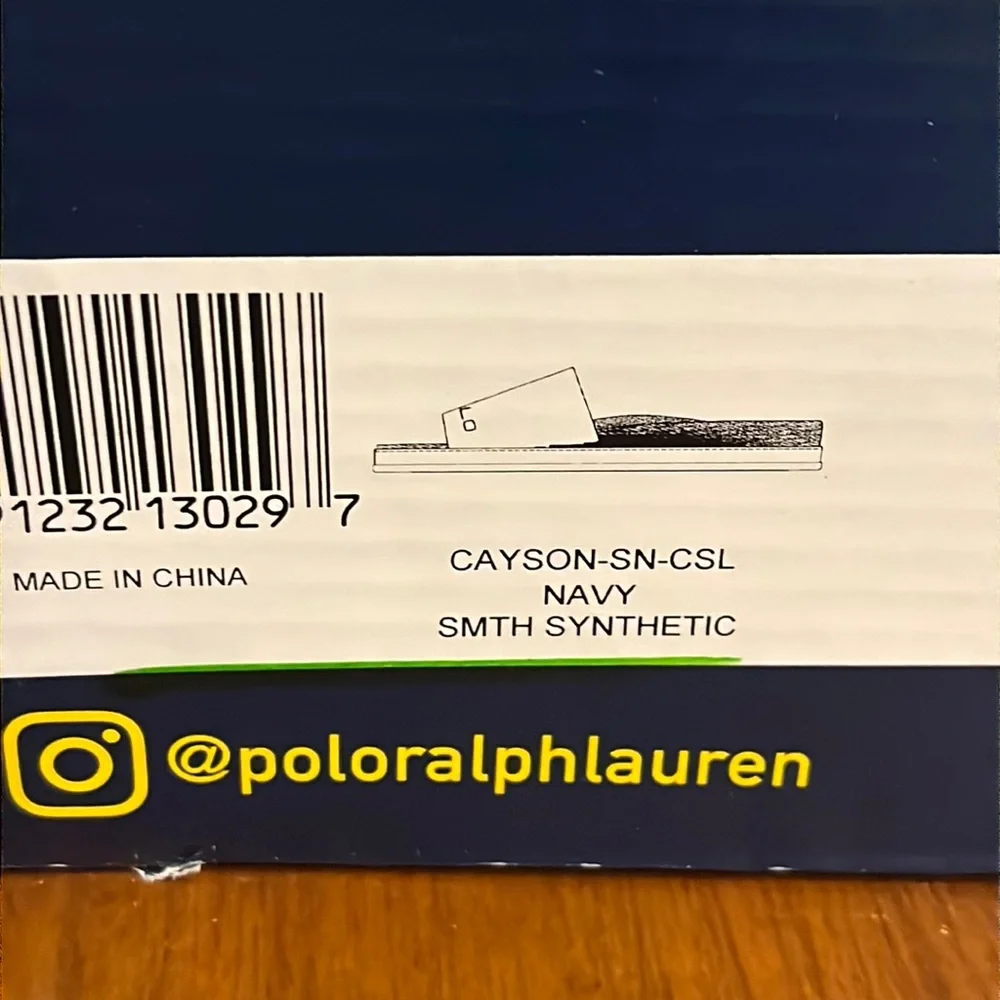 Polo Ralph Lauren Cayson Navy Blue Slides Sandals Shoes new Mens Sizes - Picture 13 of 13